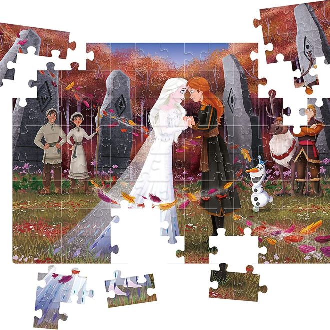 CLEMENTONI Puzzle Ledové království 2: Sestry 104 dílků