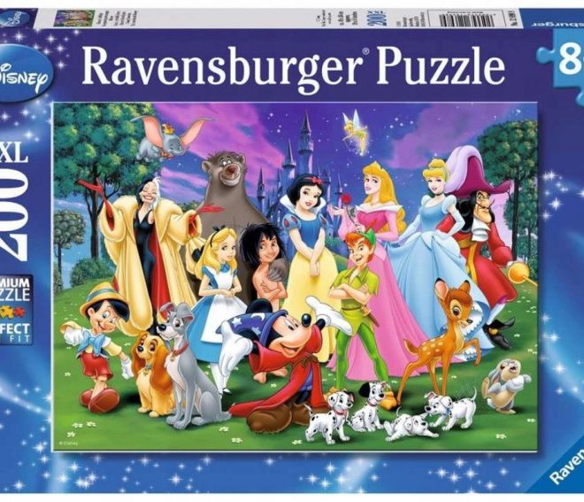 Puzzle 200 prvků Disney, Oblíbené pohádkové postavy