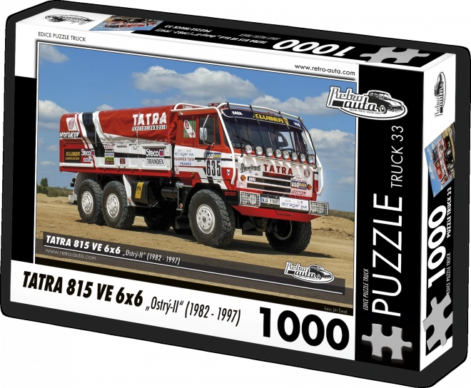 RETRO-AUTA Puzzle TRUCK č.33 Tatra 815 VE 6x6 „Ostrý-II“ (1982 - 1997) 1000 dílků