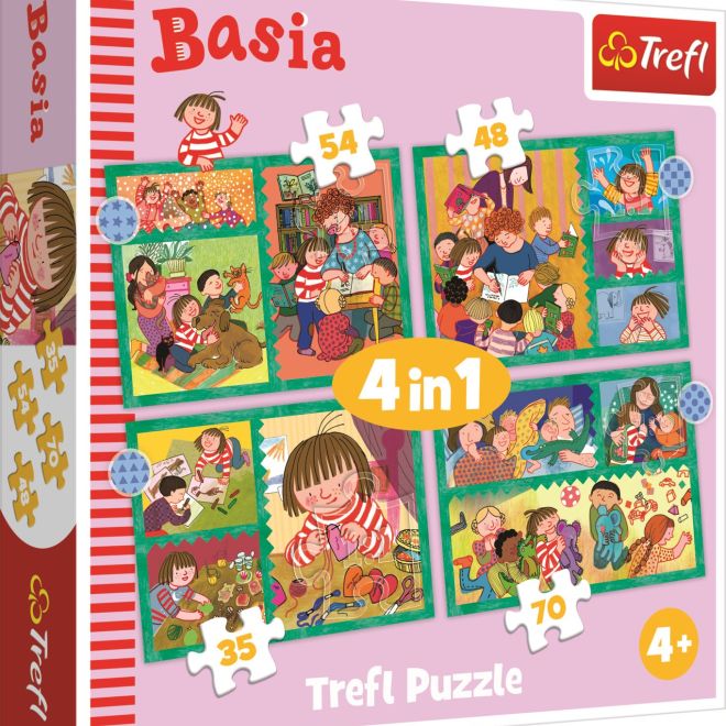 TREFL Puzzle Basia 4v1 (35,48,54,70 dílků)