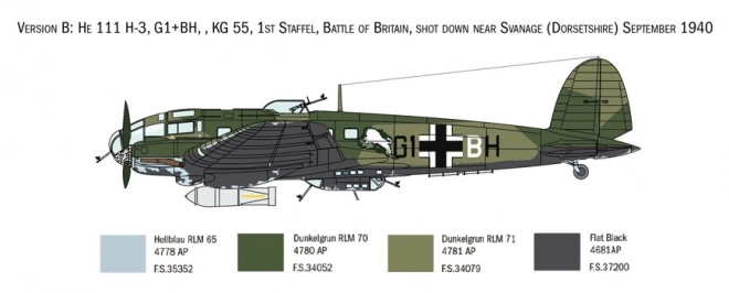 Plastikový model Heinkel He 111H Battle of Britain 80th