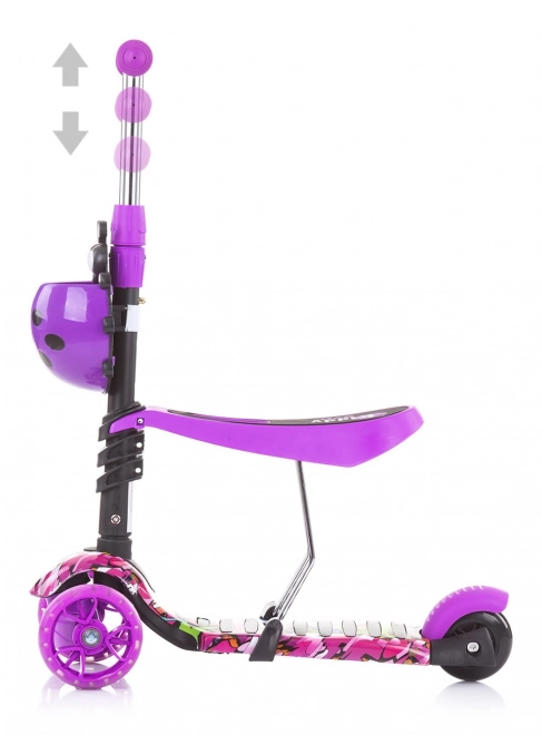CHIPOLINO Koloběžka Kiddy Evo 2v1 – Purple Graffiti