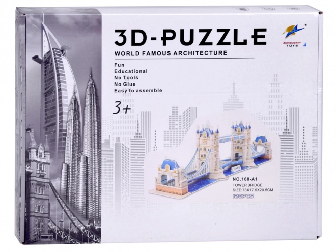 3D Tower Bridge 120dílné prostorové puzzle Londýn ZA5399