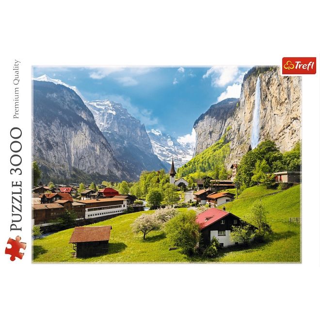 Puzzle 3000 prvků Lauterbrunnen Švýcarsko