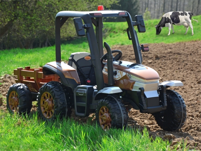 Velký traktor s přívěsem 4x4 na dálkové ovládání – modrá