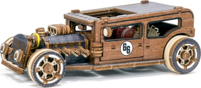 WOODEN CITY 3D puzzle Automobil Hot Rod Limitovaná edice 142 dílů