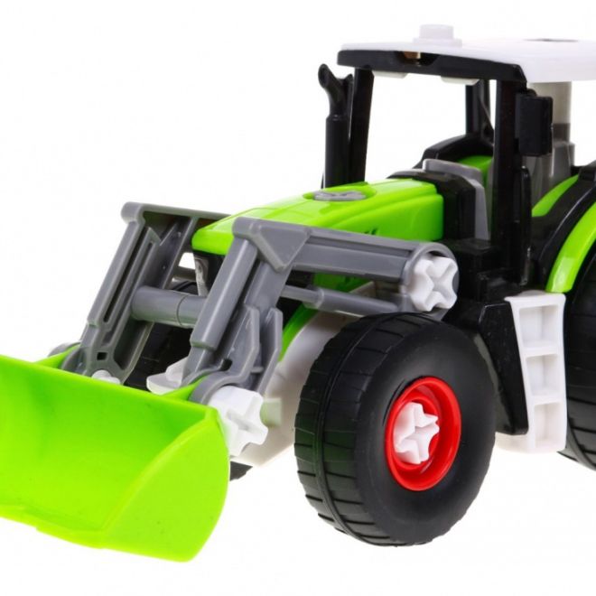 Odšroubovatelný traktor s přívěsem pro děti 3+ Šroubovák + šroubovák + buldozer