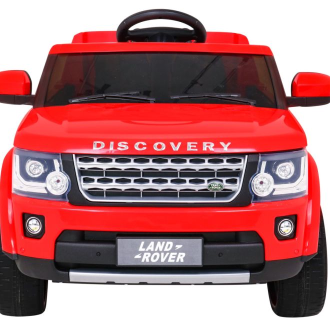 Land Rover Discovery Dětské elektrické autíčko červené + dálkové ovládání + EVA kola + pomalý start + rádio MP3