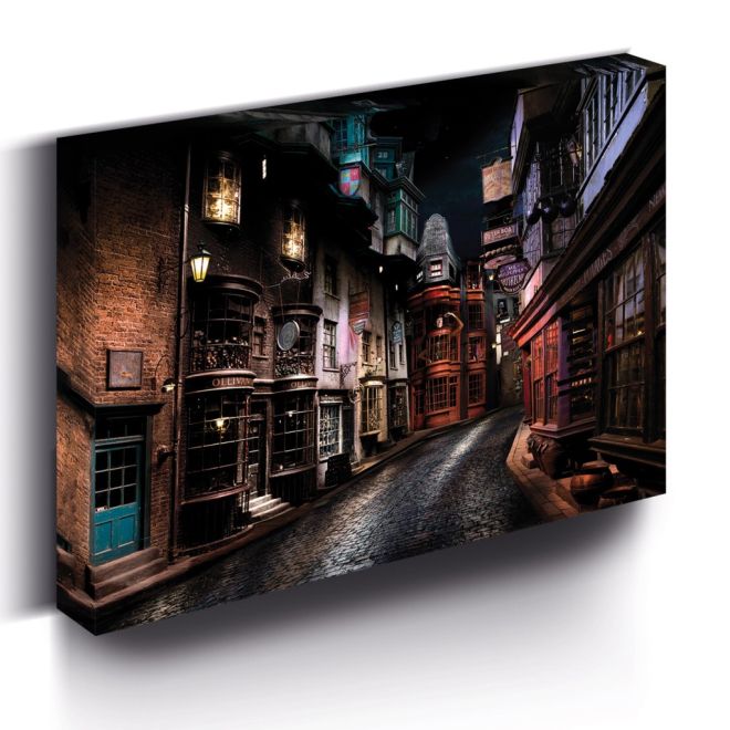 Obraz LED svítící 30x40 cm, Harry Potter - Příčná ulice
