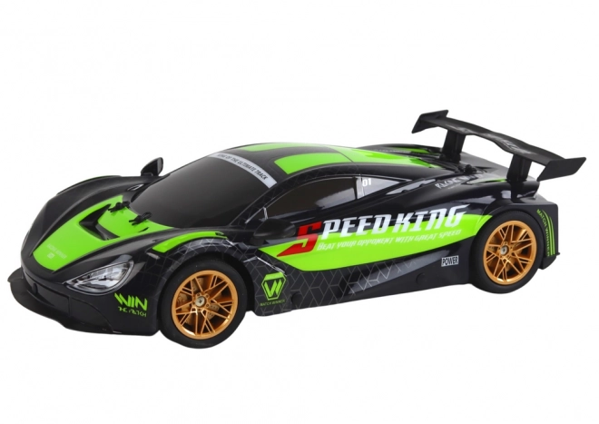 Velké sportovní auto na dálkové ovládání 1:10 zelené a černé