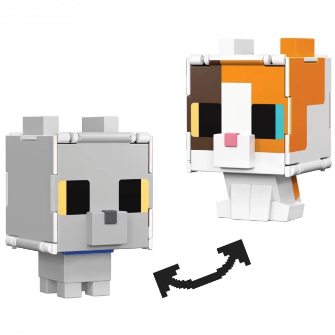 Figurka Minecraft s transformací 2 v 1, Tricolor Cat