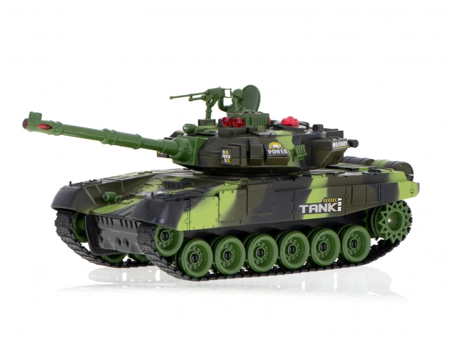 RC tank na dálkové ovládání 2,4 GHz lesní kamufláž