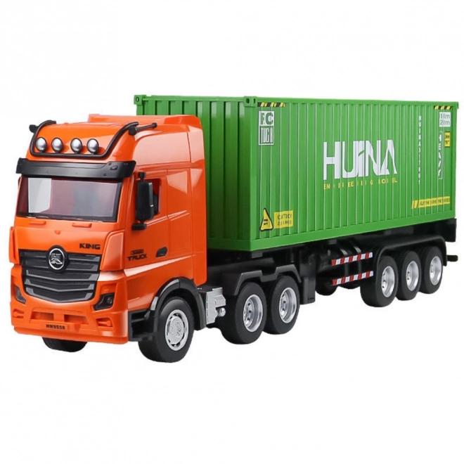 Zelený RC kamion s kontejnerem Huina 1:18
