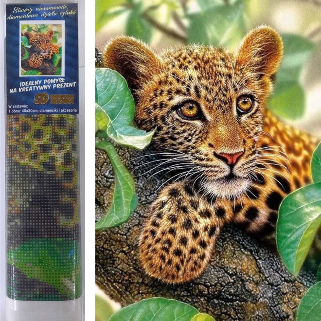 Sada na diamantové malování - leopard