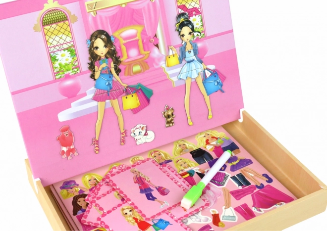 Sada vzdělávacích magnetických puzzle Barbie