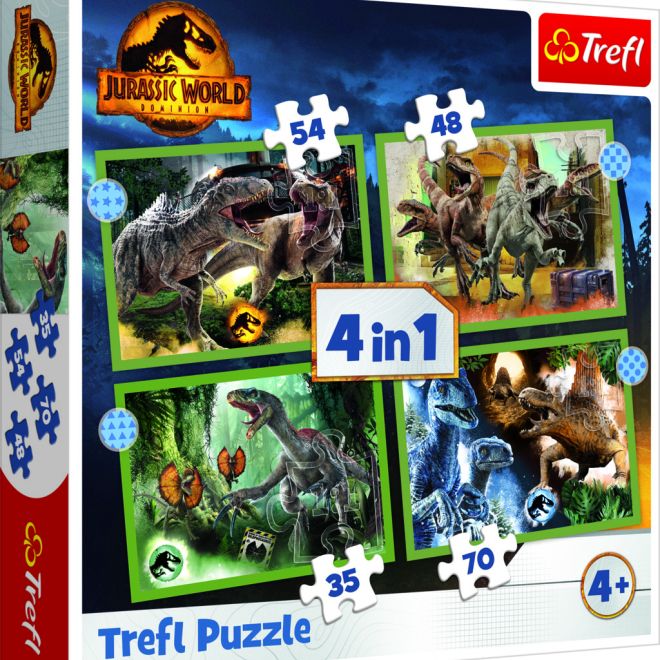 Puzzle 4v1 Hrozní dinosauři