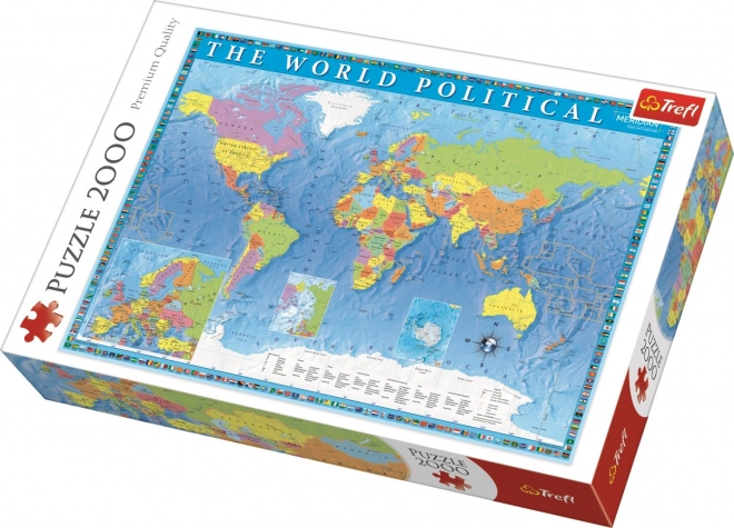 Puzzle 2000 dílků Politická mapa světa