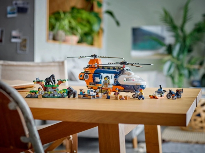 LEGO City 60437 Helikoptéra na průzkum džungle v základním táboře