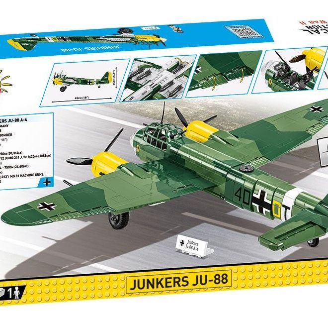 COBI 5733 II WW Junkers Ju-88, 1:32, 1160 k, 1 f