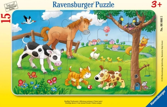 RAVENSBURGER Puzzle Roztomilí kamarádi 15 dílků