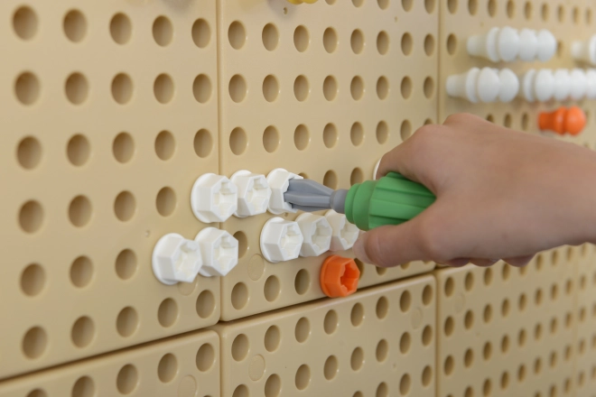 Masterkidz sada nářadí s vrtačkou a 8 prvky pro vědecko-kreativní tabuli STEM