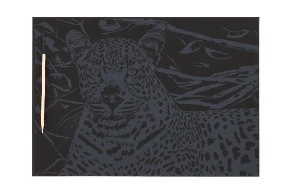 Škrabací obrázek barevný Gepard 40,5x28,5cm A3 v sáčku