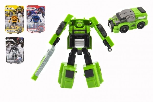 Transformer auto/robot plast 13cm 4 druhy na kartě