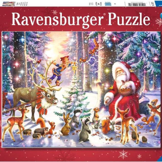 RAVENSBURGER Puzzle Vánoce v lese XXL 100 dílků
