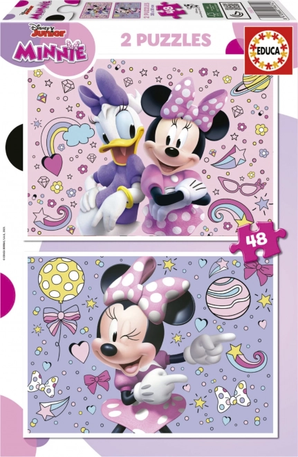 EDUCA Puzzle Minnie 2x48 dílků