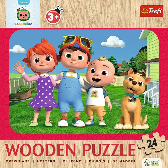 Puzzle 24 dílků Dřevěné puzzle Jolly Cocomelon