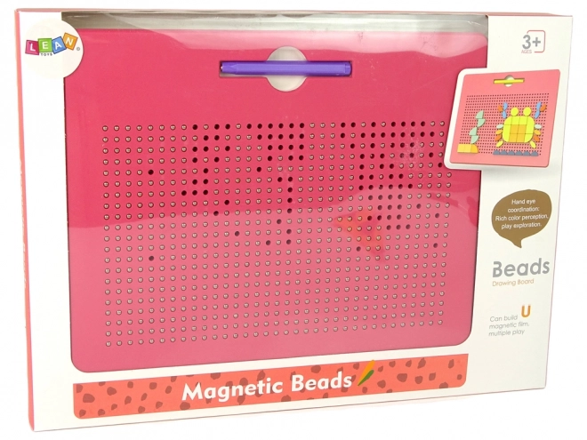 Magnetická tabule s kuličkami Magnetické tablety Bloky růžové