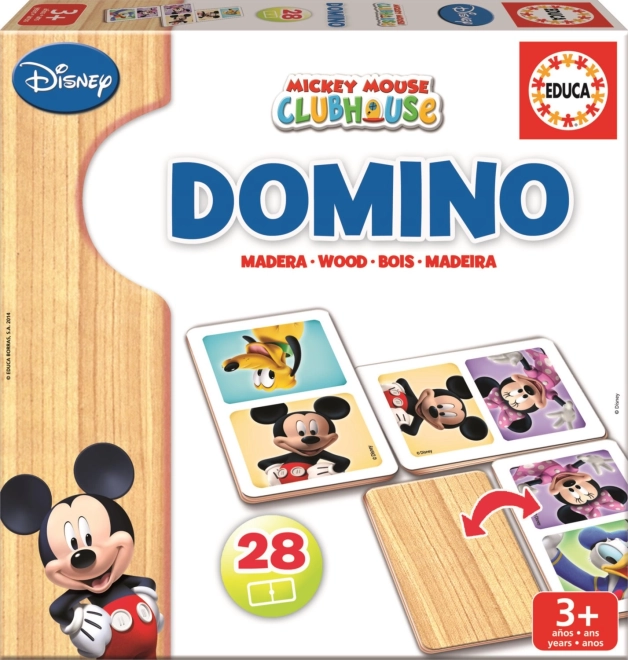 EDUCA Dřevěné domino Mickey a Minnie