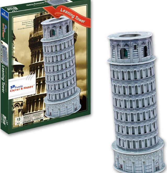 CLEVER&HAPPY 3D puzzle Šikmá věž, Pisa 13 dílků