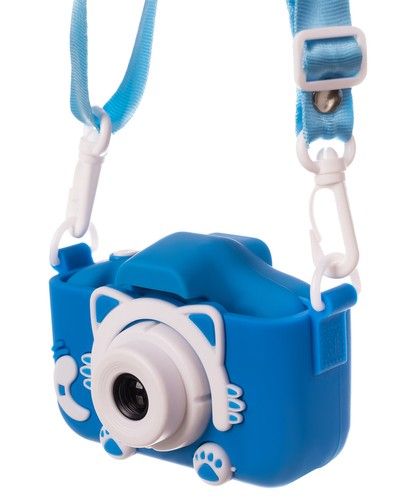 Dětský digitální fotoaparát s motivem kočičky – Modrý
