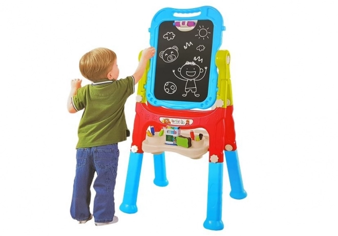 Magnetická tabule 2v1 Modro-červené příslušenství