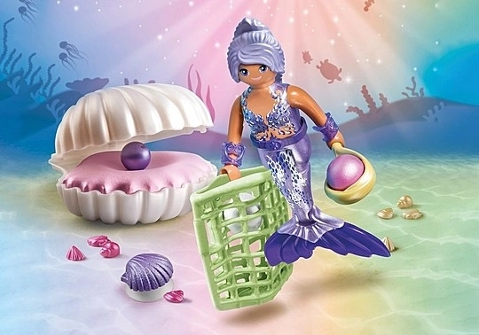 Sada figurek Princess Magic 71502 Mořská panna s perleťovou mušlí