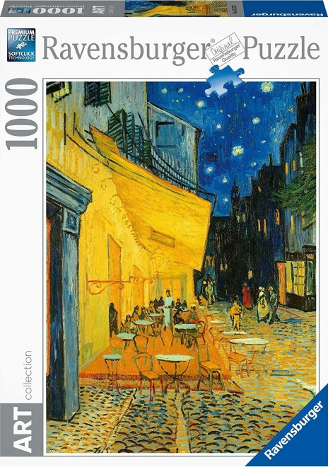 RAVENSBURGER Puzzle Art Collection: Terasa kavárny v noci 1000 dílků