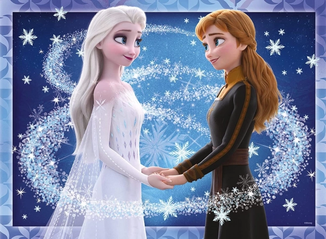 RAVENSBURGER Svítící puzzle Ledové království: Sestry Anna a Elsa 500 dílků