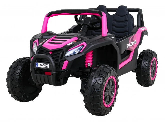 Buggy UTV 2000M závodní auto na baterie růžové + MP3 zvuky světla + dálkové ovládání + pomalý start