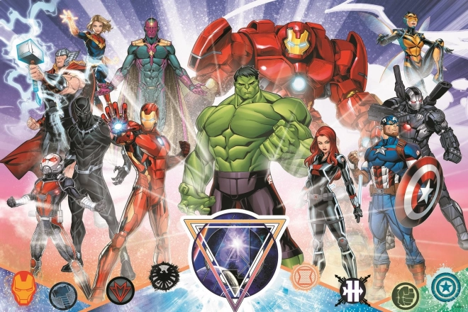 Puzzle 160 dílků XL Super Tvar Avengers odvaha