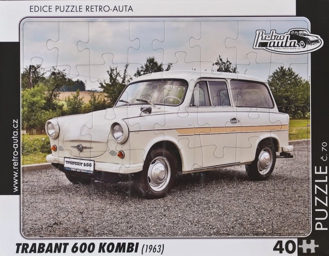 RETRO-AUTA Puzzle č.70 Trabant 600 Kombi (1963) 40 dílků