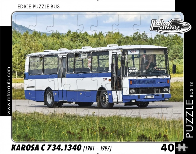 Retro puzzle autobus Karosa C 734 pro děti