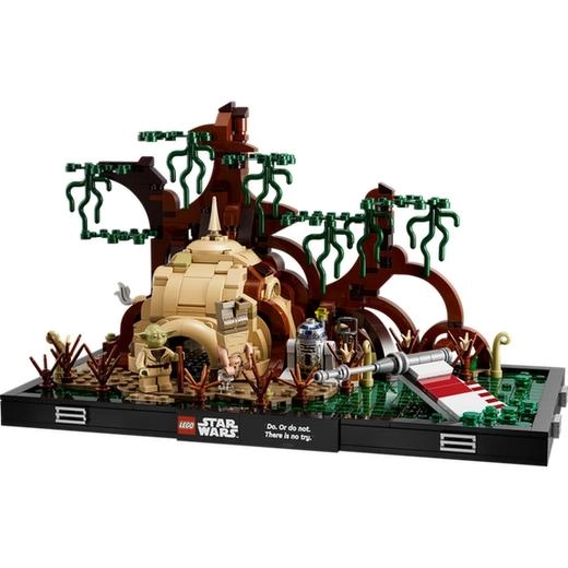 Jediský trénink na planetě Dagobah – LEGO Star Wars diorama
