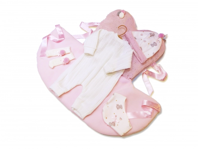 Llorens M844-42 obleček pro panenku miminko NEW BORN velikosti 43-44 cm