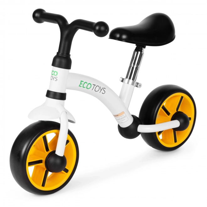 Odrážedlo pro děti s EVA kolečky, nastavitelným sedadlem, černé od ECOTOYS