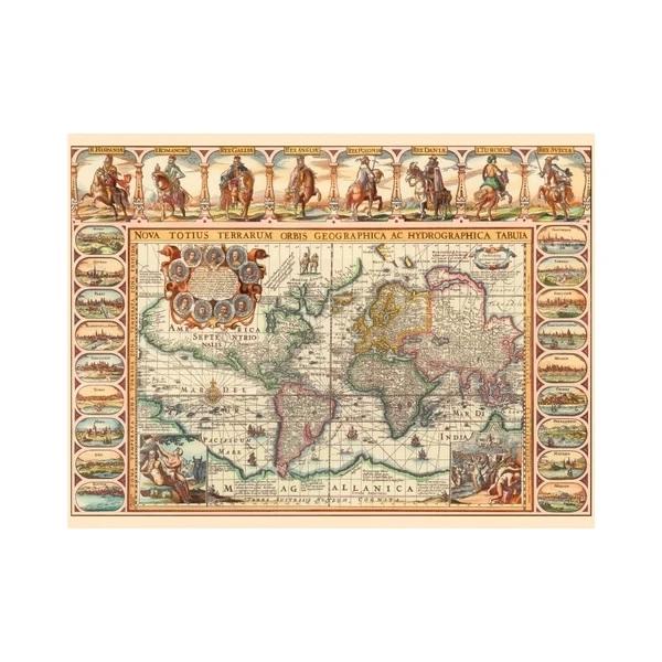 Puzzle Dino historická světová mapa 2000 dílků