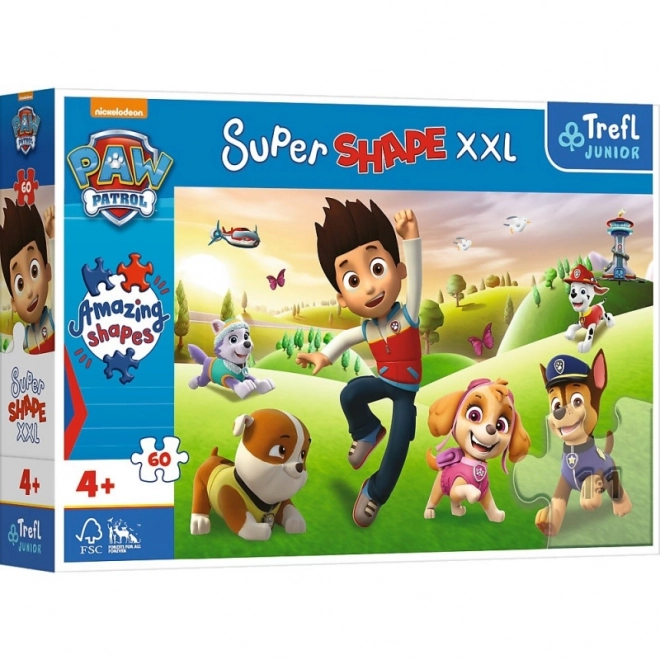 Puzzle 60 prvků XXL Super Shape Smiling Paw Patrol dogs