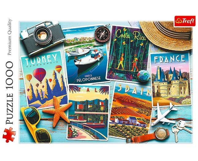 Puzzle 1000 prvků Prázdninové pohlednice