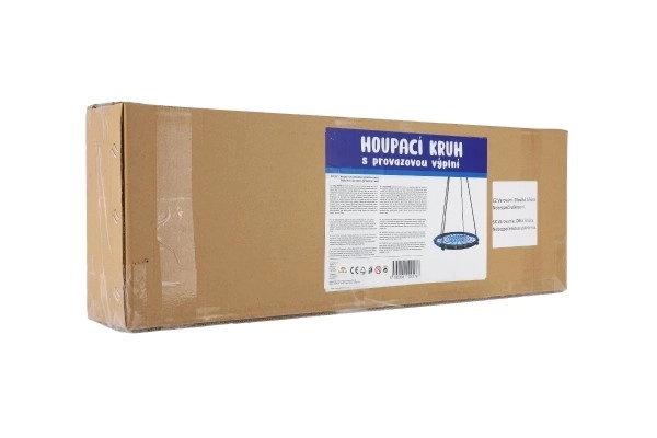 Houpací kruh 80 cm provazová výplň v krabici 75x26x12cm – Zelený