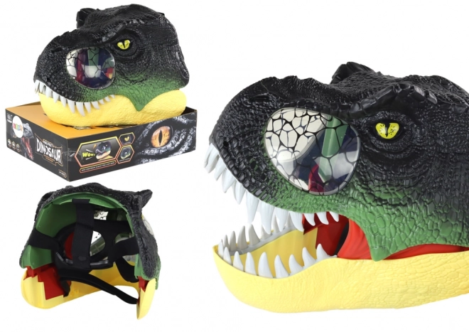 Maska dinosaura s nastavitelným páskem a světelnými a zvukovými efekty